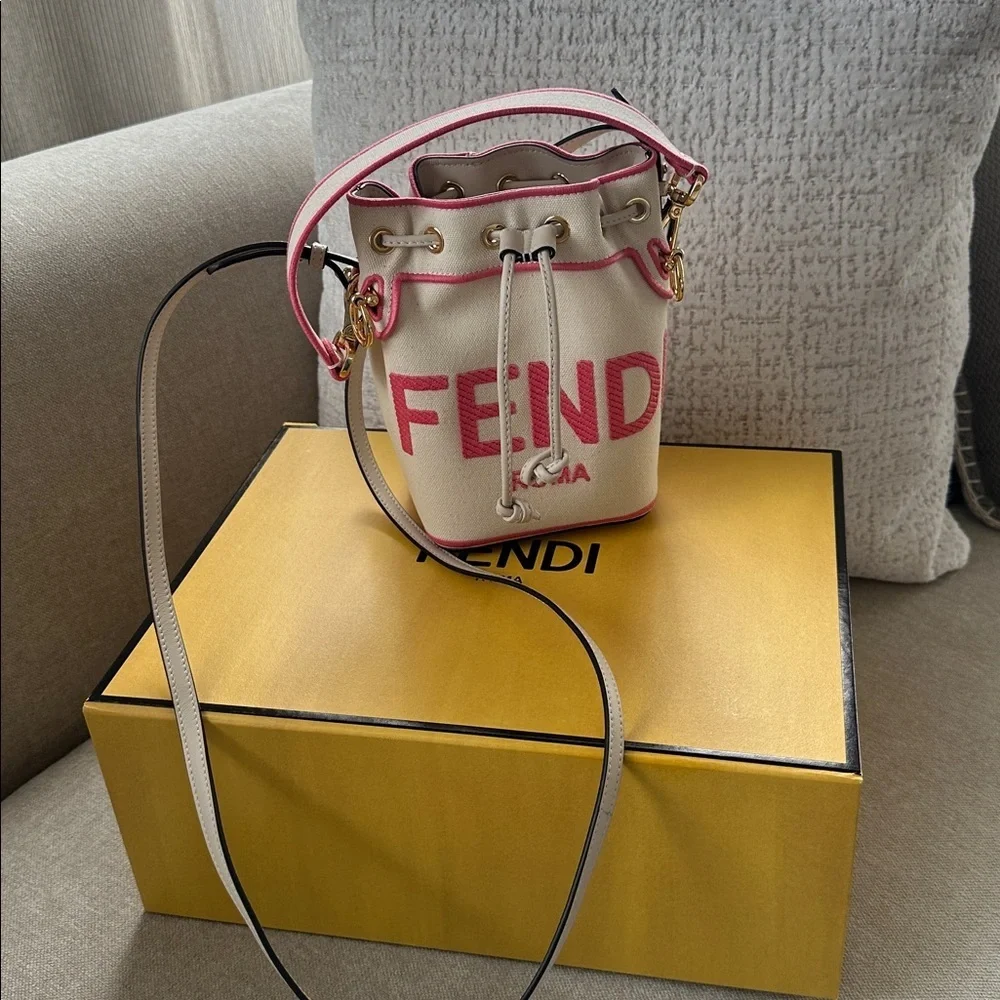 Fendi Mini Tresor Canvas bucket bag - Picture 2 of 12